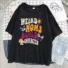 Seltsame Mütter bauen Charakter Aufdruck T-Shirt Damen Lässiges T-Shirt Mode Übergroße Kleidung Street Hip Hop Kurzarm