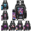 2Pcs/set Anime K-Pop Demon Hunters Printed Backpack Large Capacity Bookbag with 750Ml Water Bottler Laptop Student Boy Girl Large Capacity Bookbag