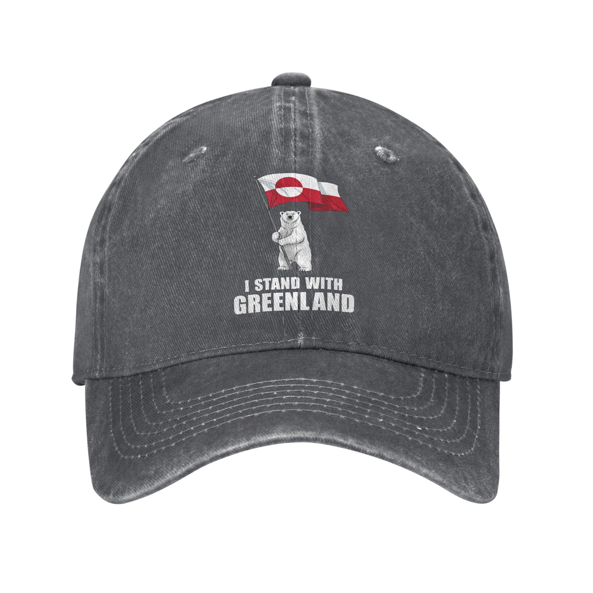 

Gorra De Béisbol I Stand With Greenland Flag Bear Kalaallit Greenlanders Para Adolescentes Unisex Gorra Deportiva Para Exterior