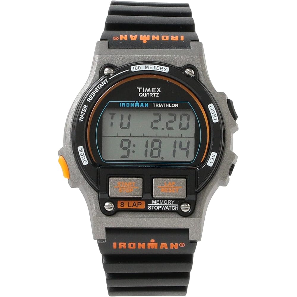 Beams Timex Ironman 8 Lap Men s Watch Black Orange 11480535969