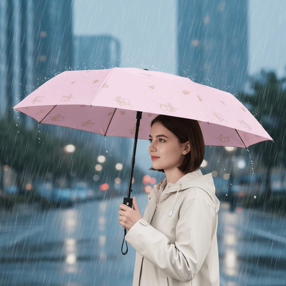 UV Protection Automatic Umbrella Reinforced Rain Umbrella Fashion Sun Umbrella Outdoor Activities