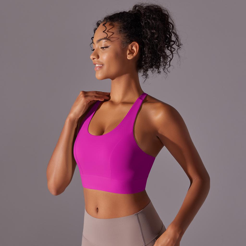 High Strength Sports Bra With Integrated Chest Cushion, Seamless Back Buckle, Yoga Vest, Shock-absorbing And Gathering, Beautiful Back Yoga Bra