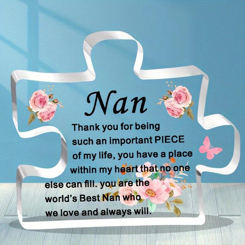 Nan Gifts for Bithday Christmas Mothers Day Best Nan Gifts from Grand Acrylic Piece