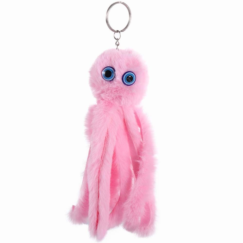 Portachiavi a Forma di Peluche, Ciondolo per Borsa, Accessori per Interni, Ciondolo Peluche, Portachiavi Peluche Polpo, Portachiavi Polpo Peluche, Portachiavi Peluche