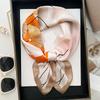 Ginkgo Leaf Printed Scarf Women's New Model Emulated Silk Plant Printed Scarfs Fashion Versatile Clothes Bag Accessories Scarf
