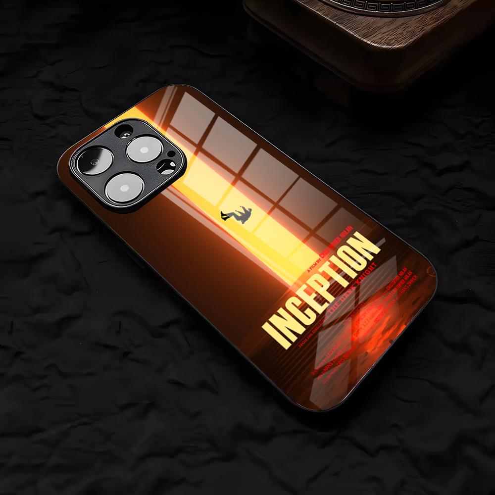 W-works I-Inception Phone Case For IPhone 17 Air 16 E Pro Max 15 14 13 Mini 12 Pro 11 Max Plus Black Glass Cover