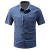 Men's 2026 Summer New Quick Dry Workwear Short Sleeve Shirt, Thin Loose Fit Outdoor Casual Half Sleeve Shirt, Trendy Style