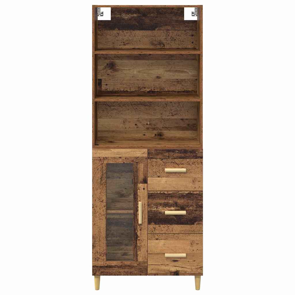 Highboard Reclaimed Wood Look 27.4 x 13.4 x 70.9 in (L x W x H) Particleboard