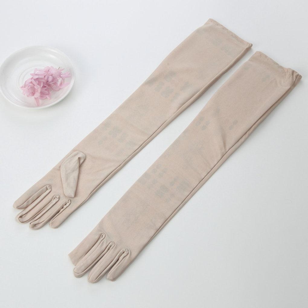 1 Paar Formelle Braut Langarmhandschuhe Einfarbig Atmungsaktiv Hochzeitsarmhandschuhe