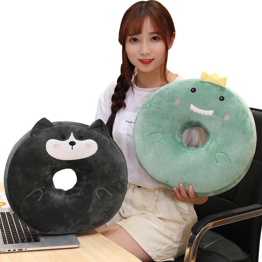 Cartoon Frucht Donut Sitzkissen Husky Dinosaurier Büro Gesäßkissen Winter Warm Studenten Stuhlkissen
