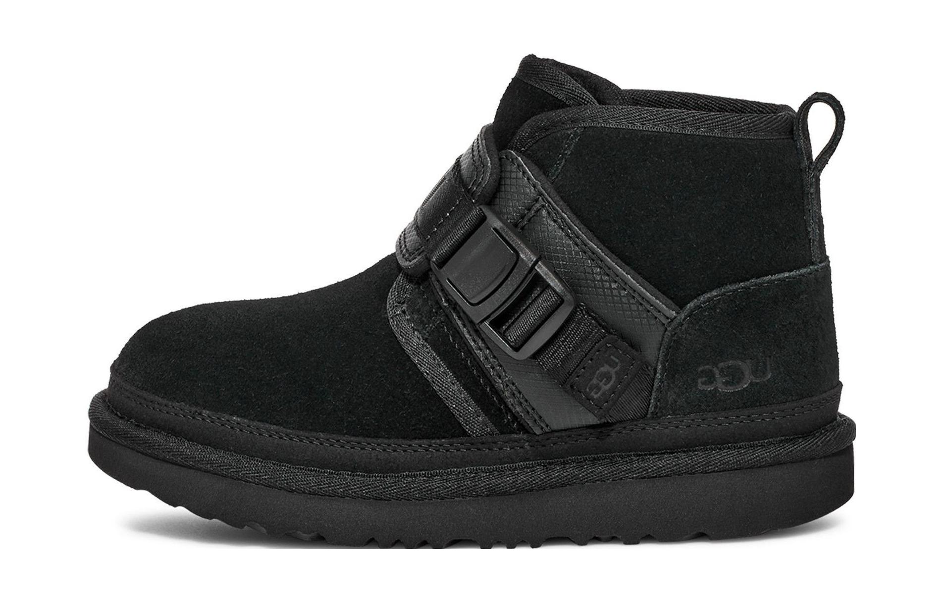 UGG Neumel Synthetic Leather Knee High Kids  Boots Black Kids  1130757K-BLK 35