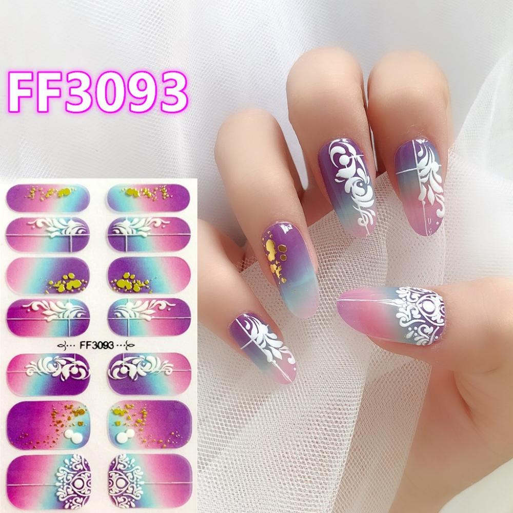 Three-dimensional Waterproof No-bake Nail Polish Film Full Sticker Spring and Summer Nail Film Paper Nail Film Paper