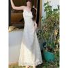Summer Large Size Women's Clothing Fat MM New White Lace Super Fairy Versatile Photo Travel Temperament Thin Dress Trendy