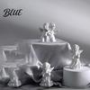 Warm Feel Angel Statue Resin Cherubs Figurine White Statue