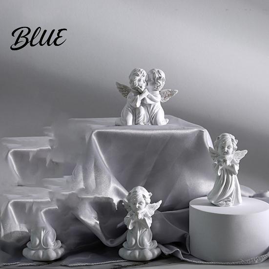 Warm Feel Angel Statue Resin Cherubs Figurine White Statue