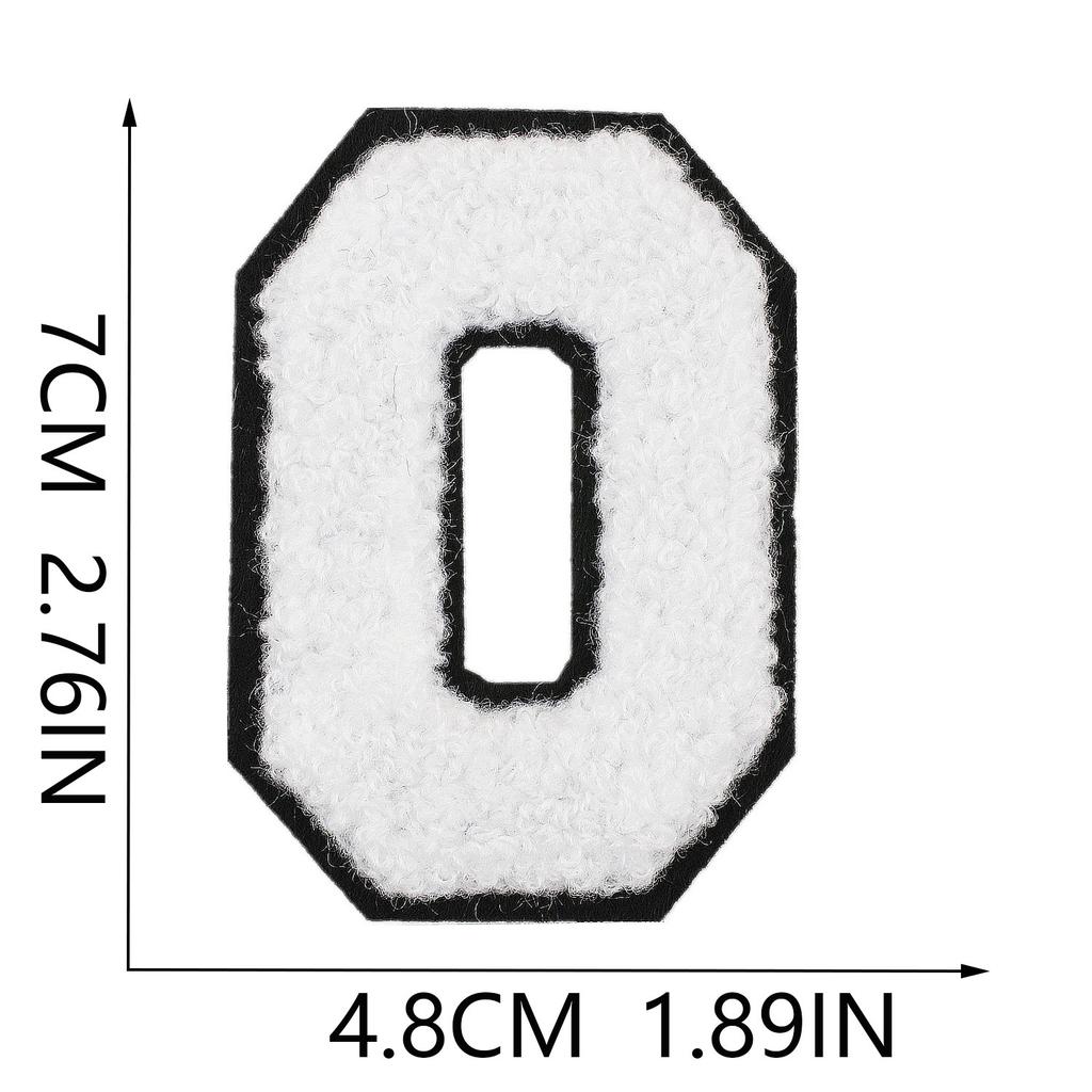 White 7Cm English Letter Embroidery Cloth Sticker Computer Embroidery Label Clothing Accessories Decorative Embroidery Sticker Ironing Stamp
