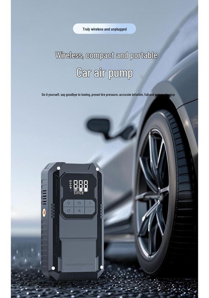 Portable Wireless Car Inflator & Smart Jump Starter