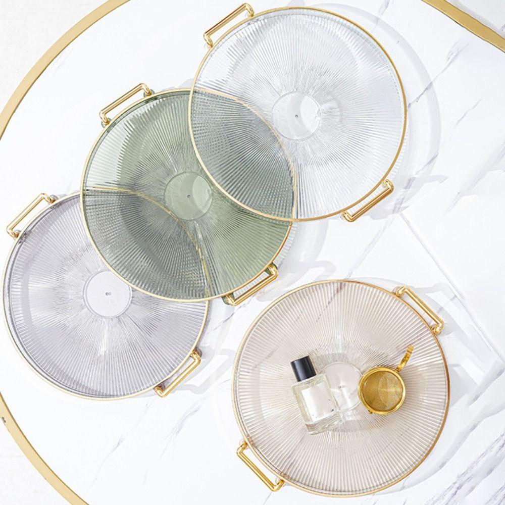 Plastic Tea Cup Storage Plate Thickened Living Room Fruit Tray Home Decor Round Storage Tray  Hotel