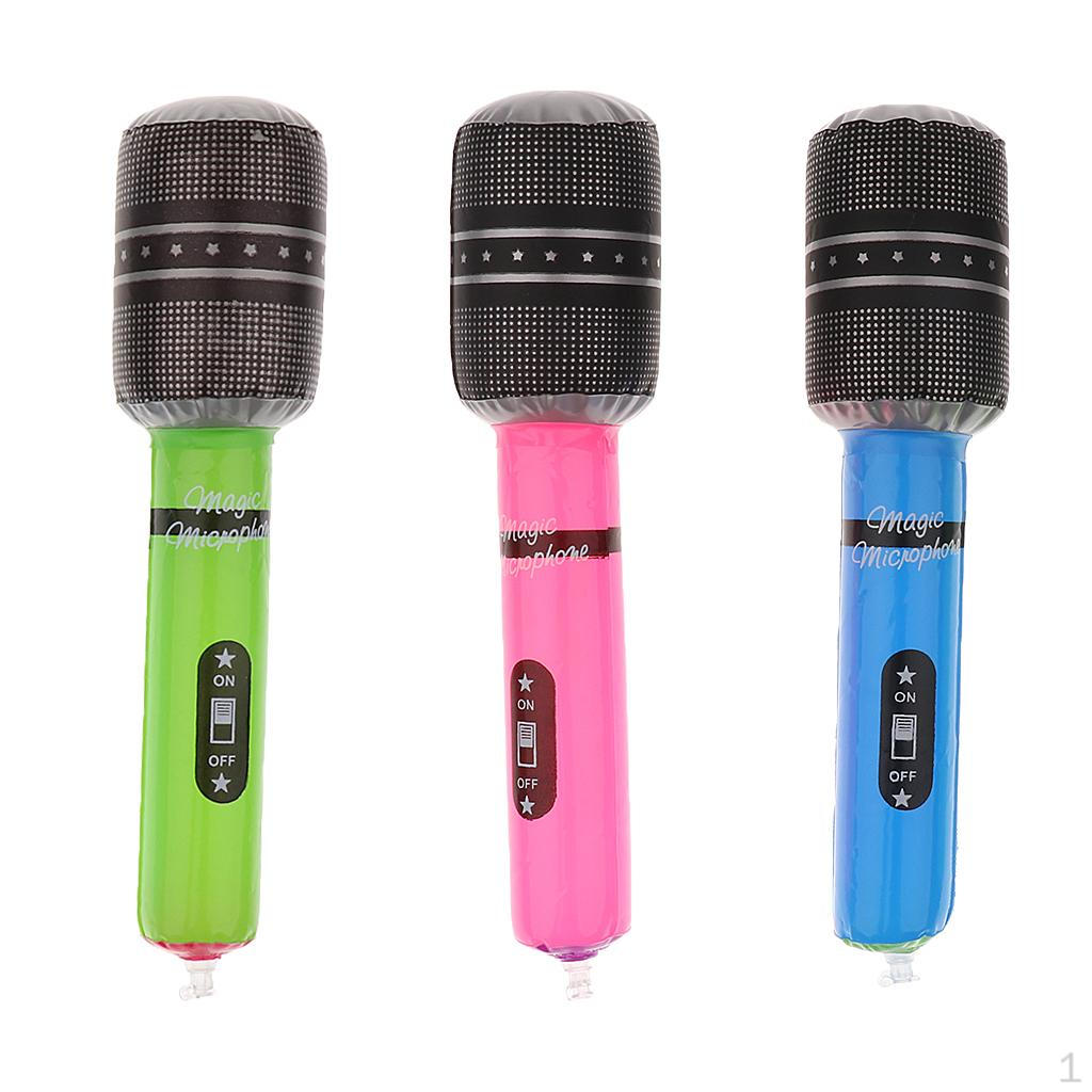 

3 надувных микрофона для детей, два цвета