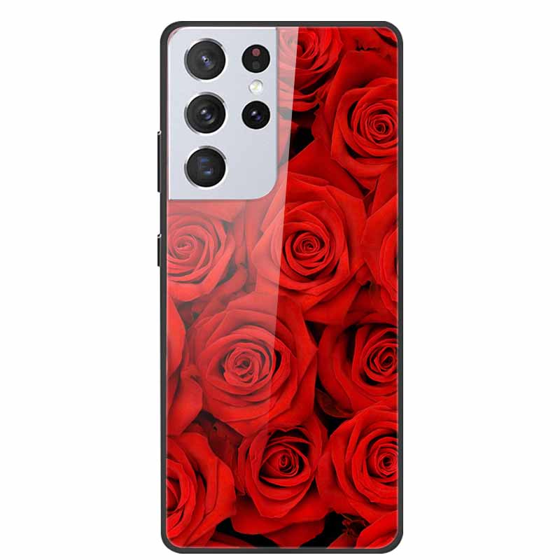 For Samsung Galaxy S25 Ultra Tempered Glass Case Back Cover Hard Phone Cases for SamsungS25 ULTRA Fundas Fashion Protector Coque
