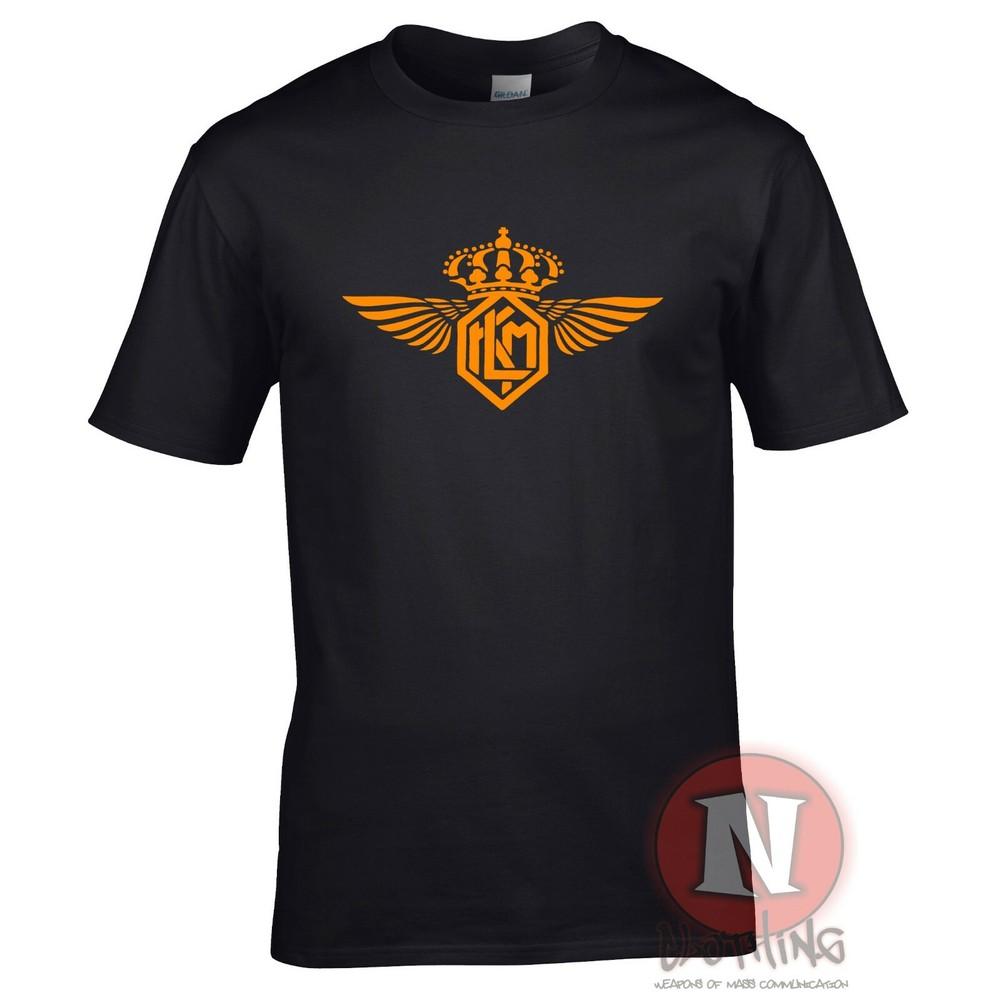 Klm Classic Logo TShirt Aircrew Airline Flight Royal Dutch Airport Brand New