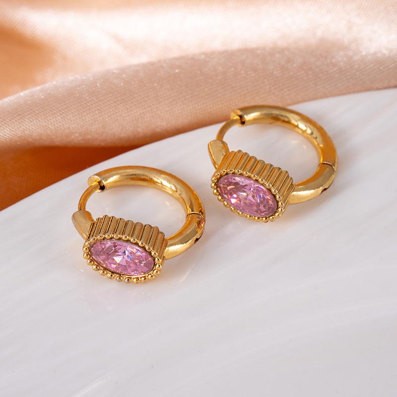 Hochwertige Edelstahl-Sternohrringe mit Vintage-Smaragd- und Zirkonkristallen