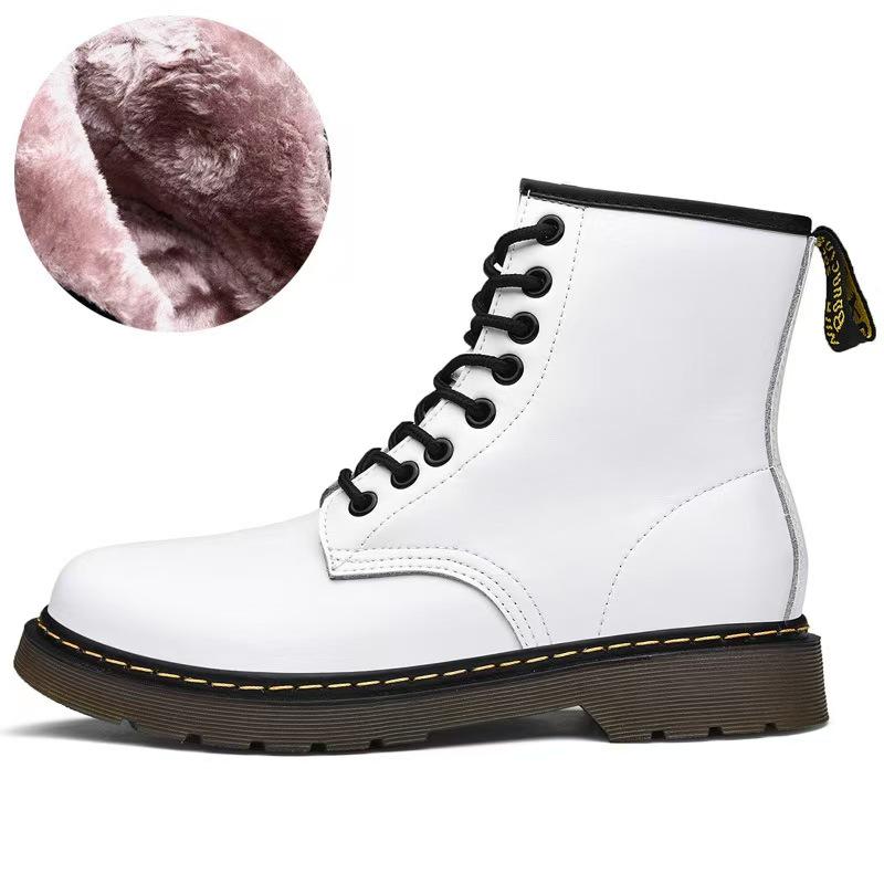 Men's Large-Size European Style Two-Layer Cowhide Martin Boots for Workwear and Casual Wear