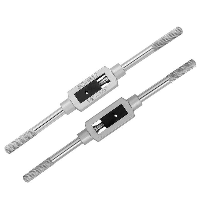 Adjustable Ratchet Tap Wrench M3-M12 - Hand Tap Holder with Forward/Reverse Rotation for Manual Tapping