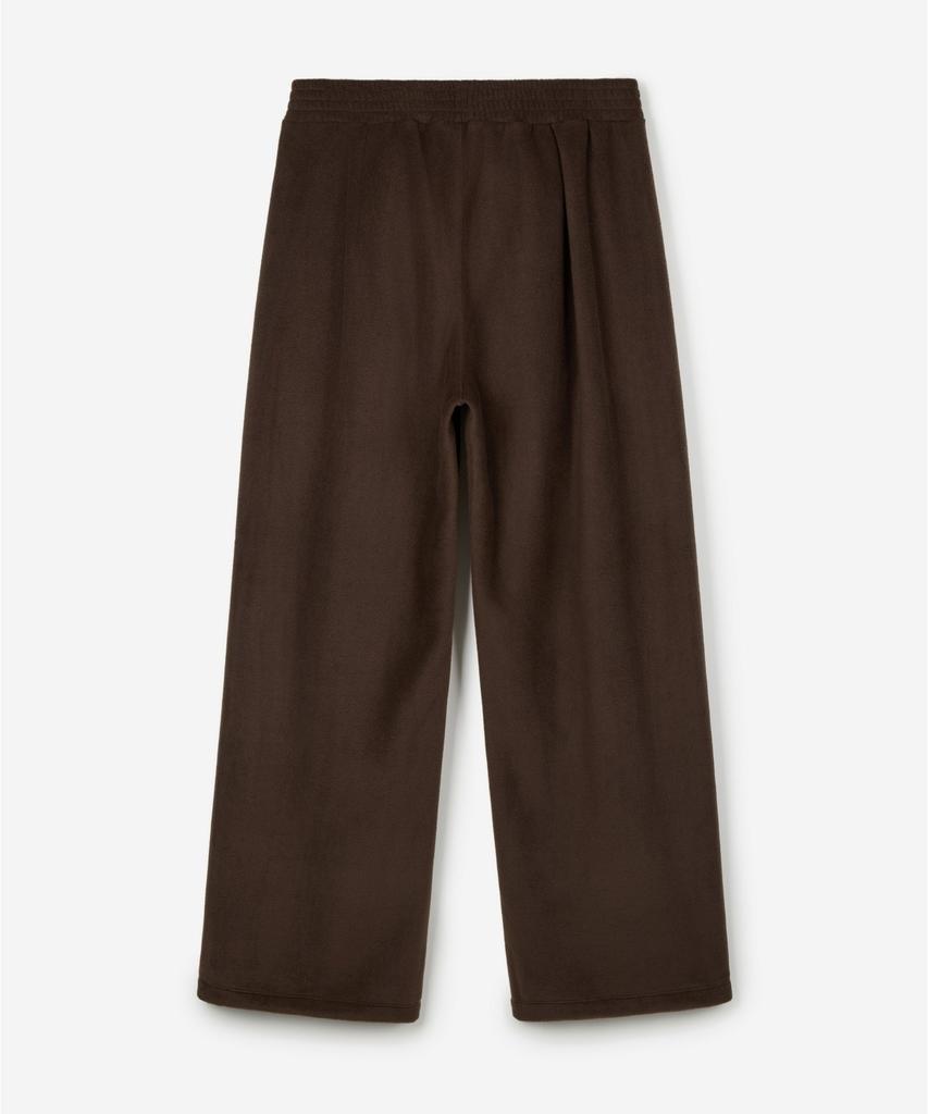 TIENJITIUMEON W Fleece Wide-Leg Pants (Brown) Tnpa6F112W2