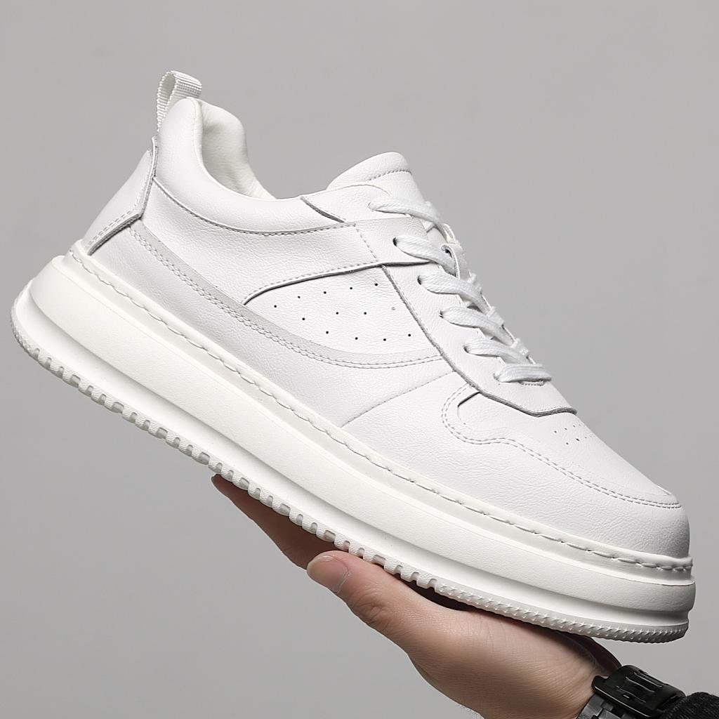 Little White Shoes Men's Korean Version of Versatile Trend Sports White Shoes Men's Spring Thick-soled Heightening Breathable Casual Board Shoes