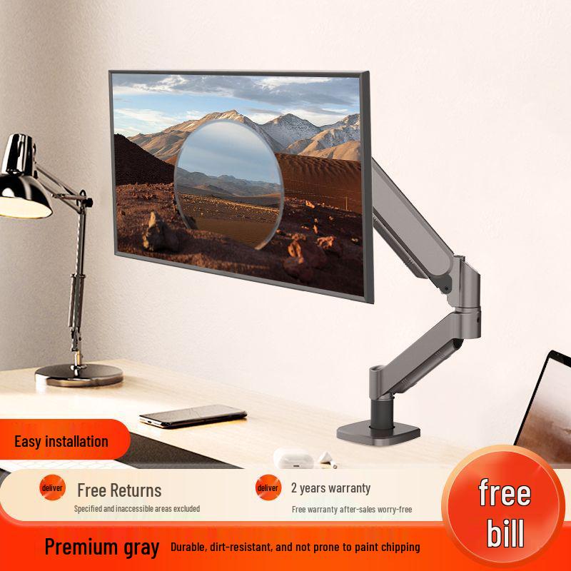 Adjustable Desktop Monitor Stand with Rotating Arm