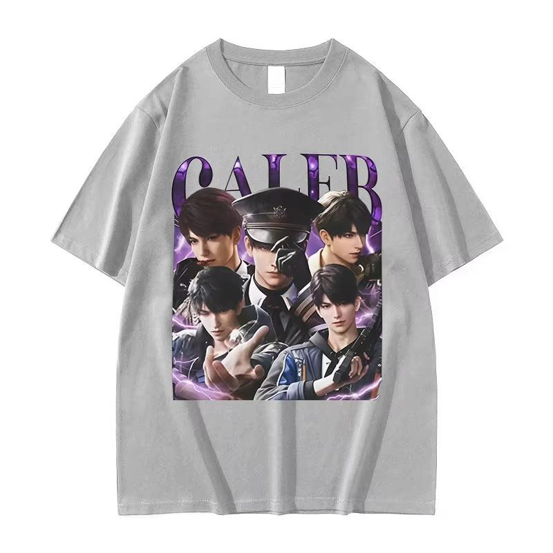 2025 Summe Funny Girl Dinner Love and Deepspace Caleb Graphic Men Women Vintage Aesthetic 100 Pure Cotton Printed Tshirt Y2k
