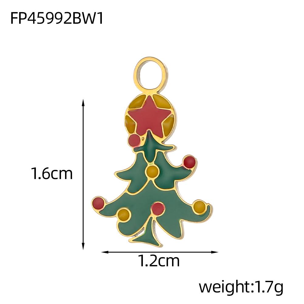 CARLIDANA Unique Diy Jewelry Charms Accessories Tree Santa Claus Enamel Christmas Charms for Bracelet Necklaces Waterproof