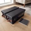 Non-woven Fabric Visible Window CD Storage Box Dust-proof Large Capacity CD Case Stackable Folding CD Box for Home