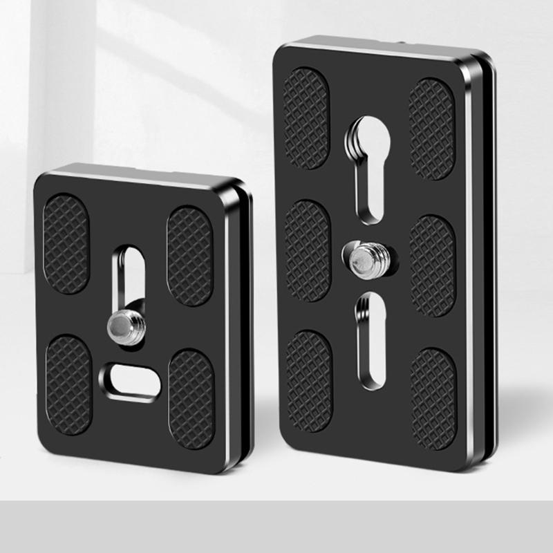 Quick Release Plate, PU50 PU70 Aluminum Alloy Universal 1/4" Quick Release Screw Mount Plate for Photography Tripods