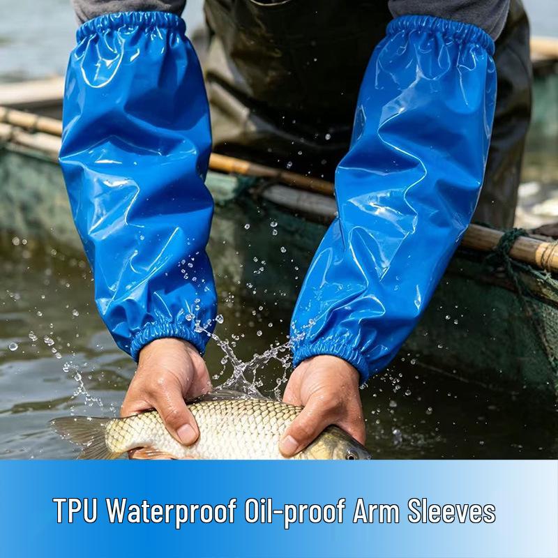 TPU Waterproof Oil-proof Odorless Wear-resistant Low-temperature Resistant Sleeve Covers for Food Factory Workshop Labor Protection