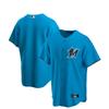 Pánské MLB Miami Marlins 2 Baseballové tričko s krátkým rukávem Bavlněná směs Sportovní oblečení pro fanoušky