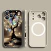 Shining Fantasy Tree Butterfly Case For iPhone 17 Pro Max Magnetic For Magsafe Silicone Cover For iPhone 16 Pro Max Funda iPhone 15 14 13 12 11 16E