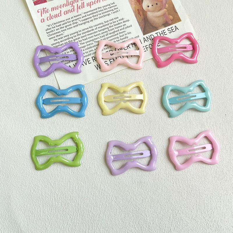 Little Girl Dopamine Bow Hair Clip Children's Cute BB Clip Baby Side Clip Girl Back of Head Broken Hair Hairpin