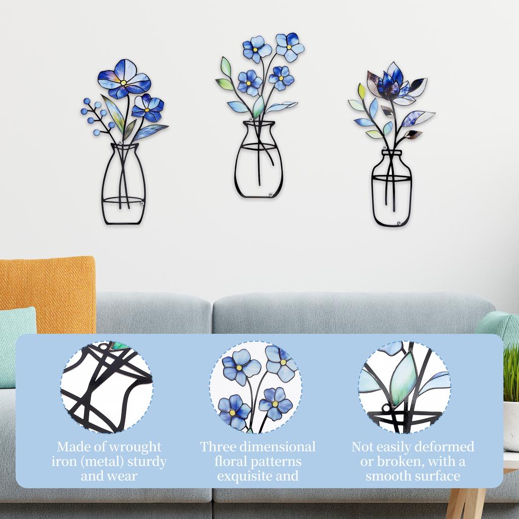 Metal Flowers Wall Decor Home Decor Metal Wall Art Decor Decorations for Living Room Porch Bedroom Decoration Christmas Gifts