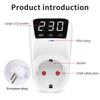 16A 230V Automatic Voltage Protector Switch Adjustable Power Surge Protection EU Socket Type Volt Safe For Home Appliances