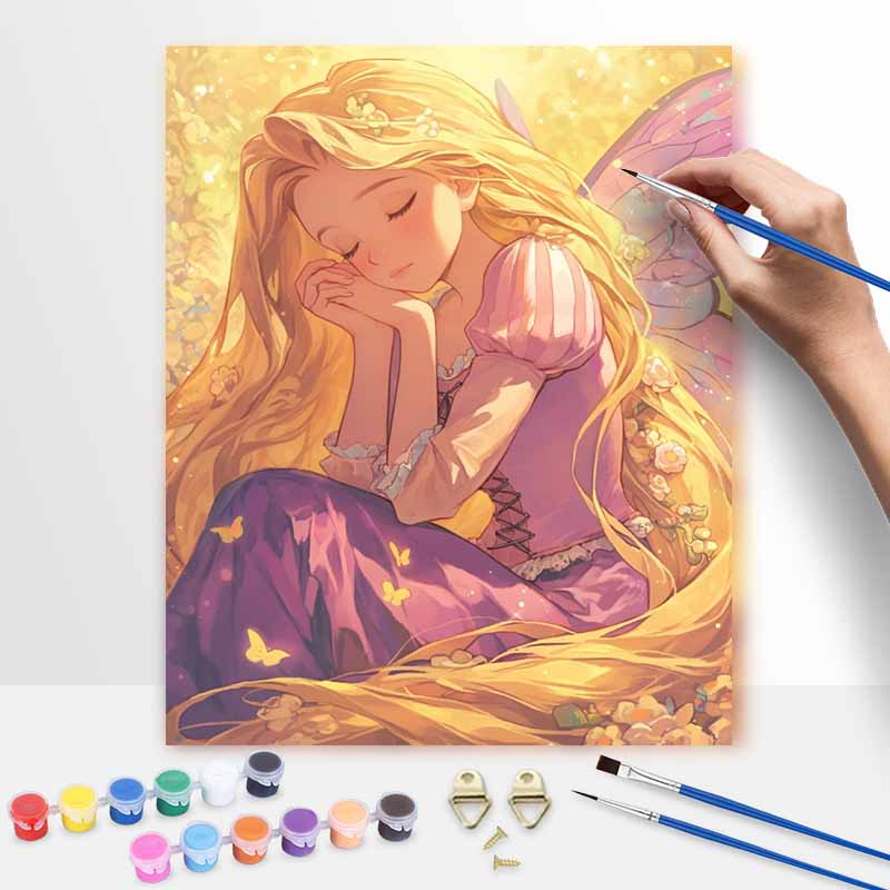 Disney oil painting kit painting art fairy princess bedroom wall decoration handmade diy gift
