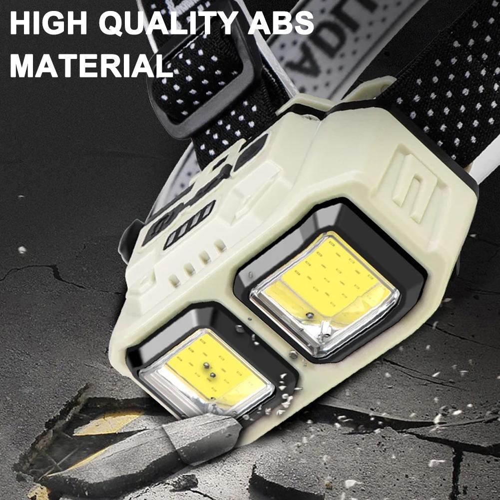 LED Induction Headlamp 4 Lighting Modes Type-C Charge Head Flashlight Outdoor Waterproof Camping Headlamp LED Sensor Headlamp