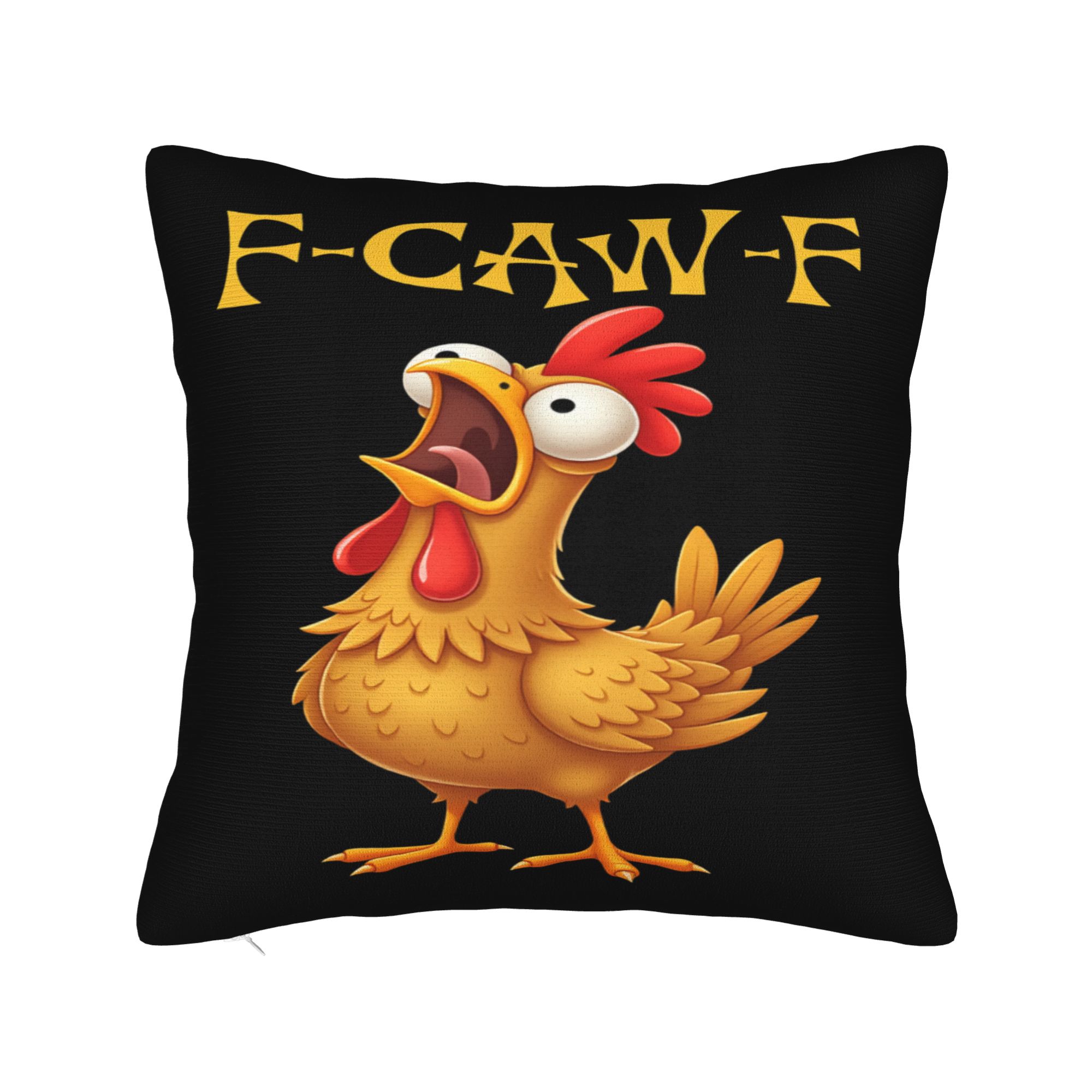 

Chicken F-CAW-F Pillow Cover Comfy Cushion Cover Vintage Pillow Case For Sofa Couch Bed Living Room 12x12Inch