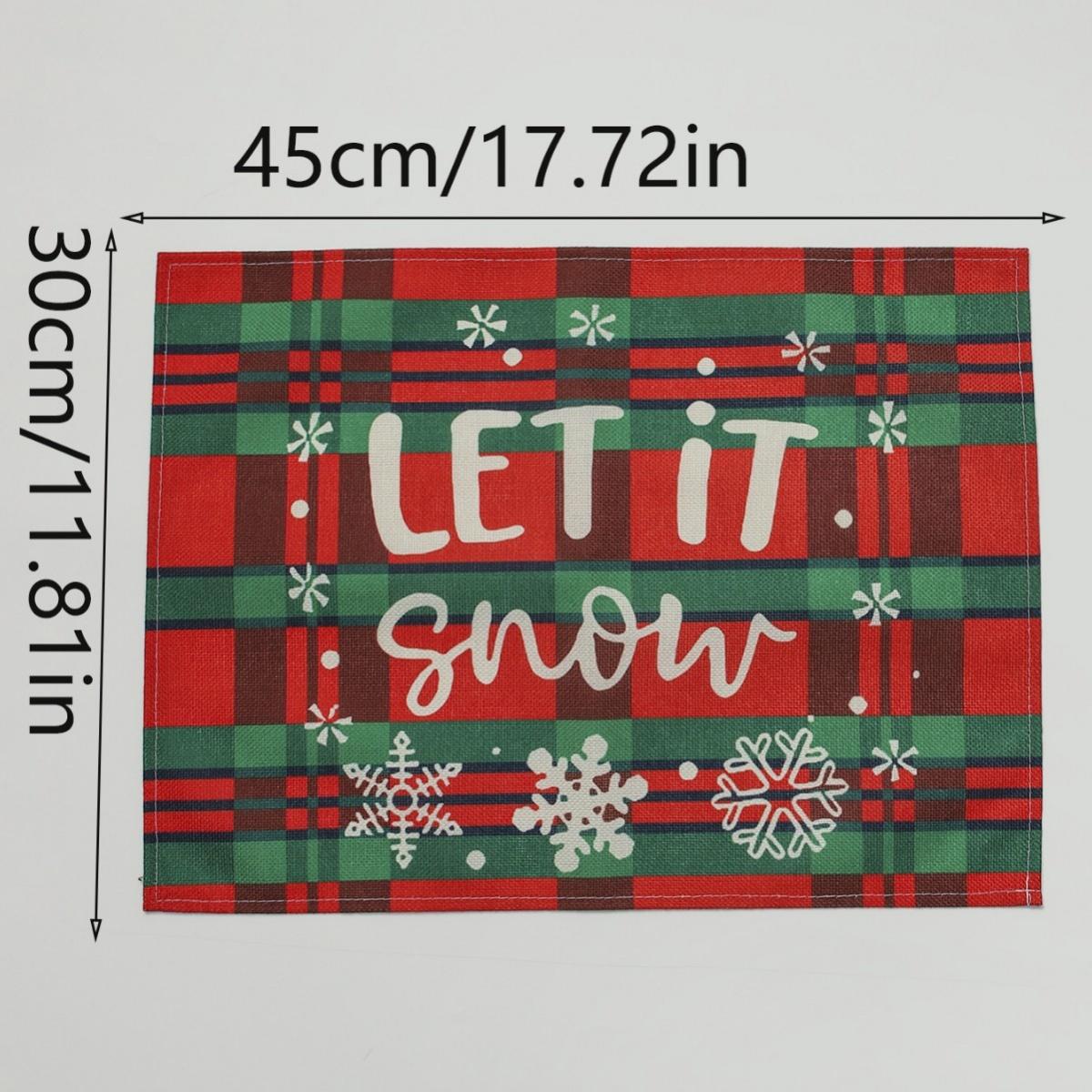 

Рождественские подставки под тарелки, термоизоляционные, противоожоговые, противоскользящие подкладки, простые хлопково-льняные скатерти, украшения и аксессуары для стола 30X45cm