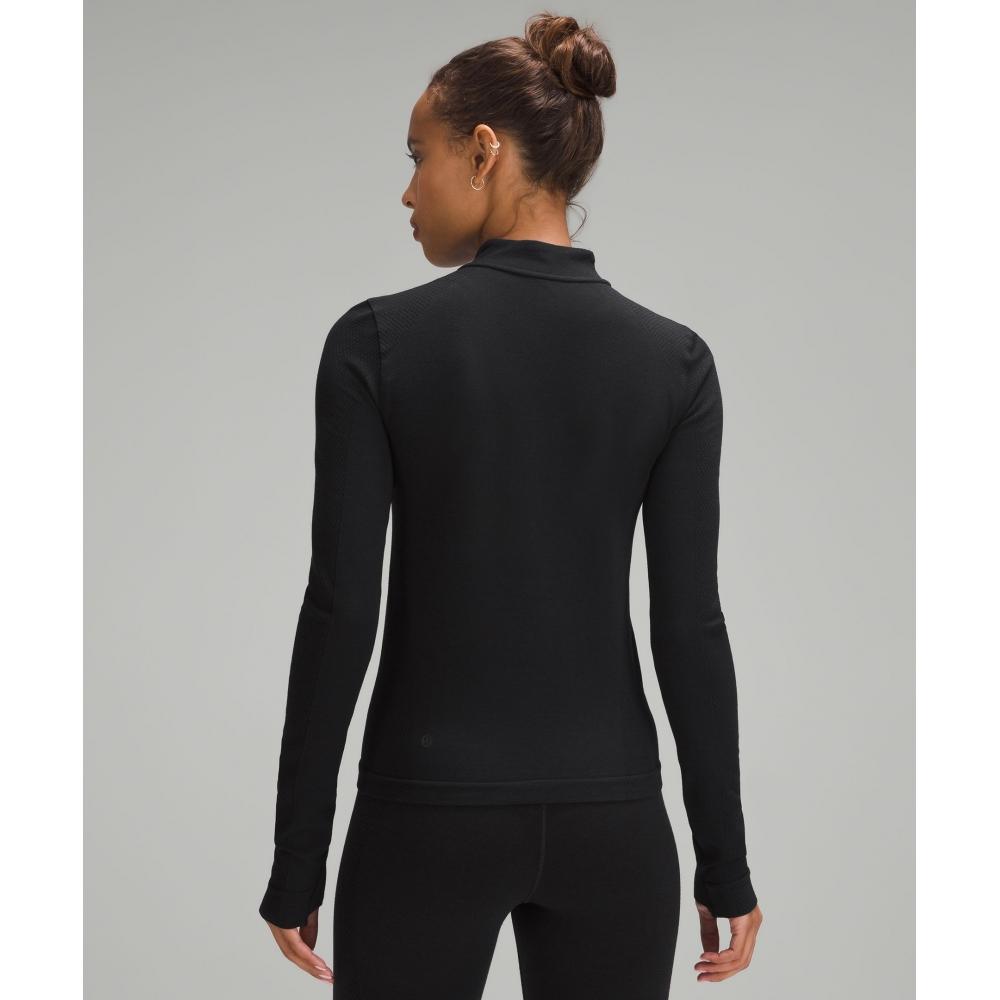 Lululemon Merino Wool Blend Base Layer Half Zip Black
