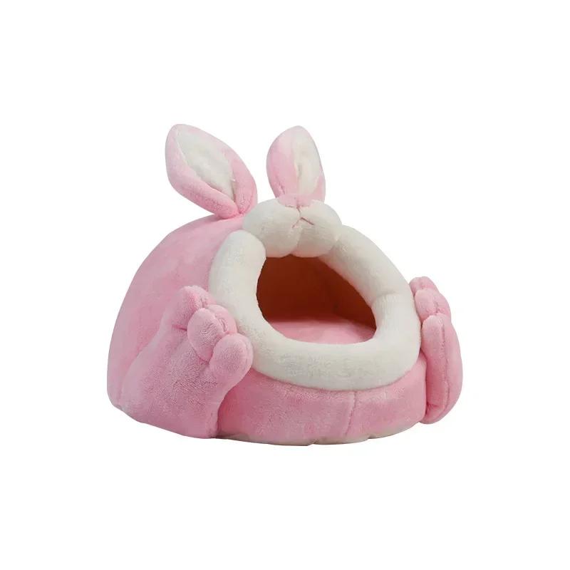 

Клетка для мелких животных в форме кролика, клетка для хомяка, укрытие, съемная подушка, клетка для сна, морская свинка, еж, крыса, шиншилла, кровать, гнездо 30x32cm