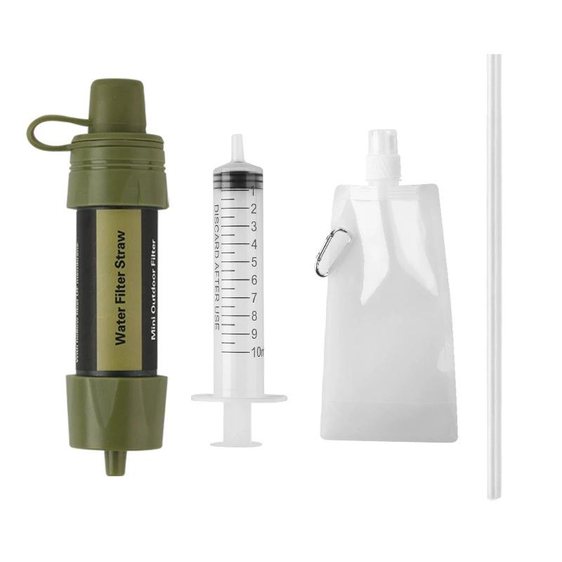 Outdoor Water Filter Straw Portable Emergency Water Purifier for Camping Hiking Survival Travel Filtration System
