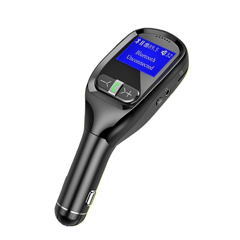 

The Display Screen Can Rotate The G11 Car Bluetooth FM Transmitter with Audio Output Port 3.1A Car Charger чорний