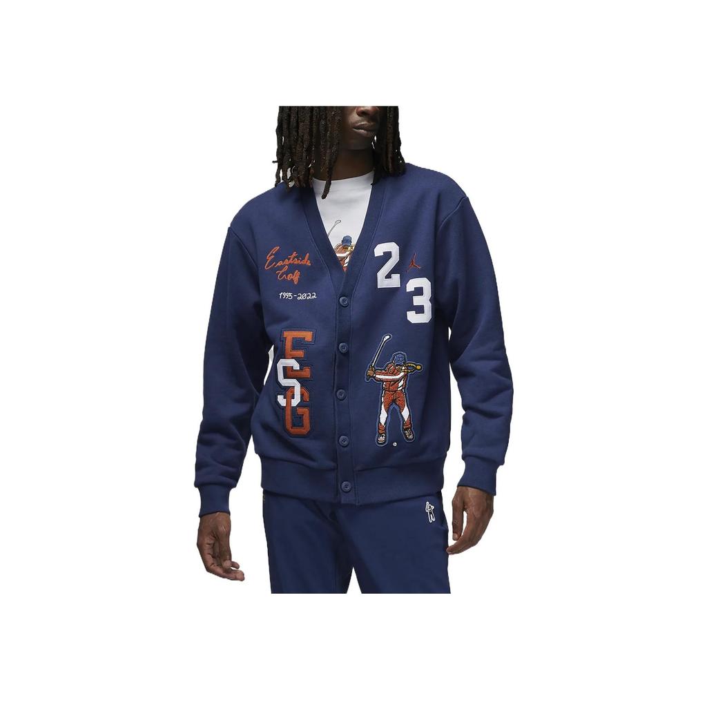 Ζακέτα Air Jordan x Eastside Golf Μπλε Μεσάνυχτας/Λευκό/Καμένο Ηλιοβασίλεμα Ανδρικά Τοπ Μπλε DV5430-410